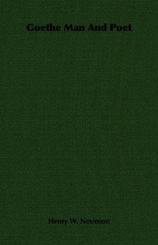 Cover image for Goethe Man And Poet