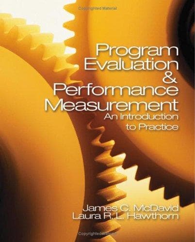 Cover image for Program Evaluation and Performance Measurement