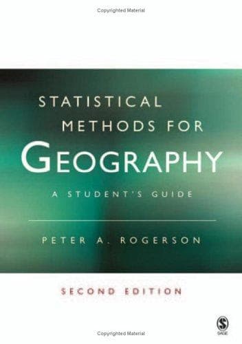 Cover image for Statistical Methods for Geography