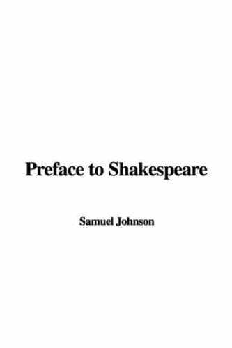 Cover image for Preface to Shakespeare