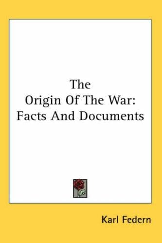 Cover image for The Origin of the War