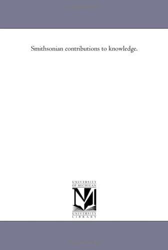 Cover image for Smithsonian contributions to knowledge.