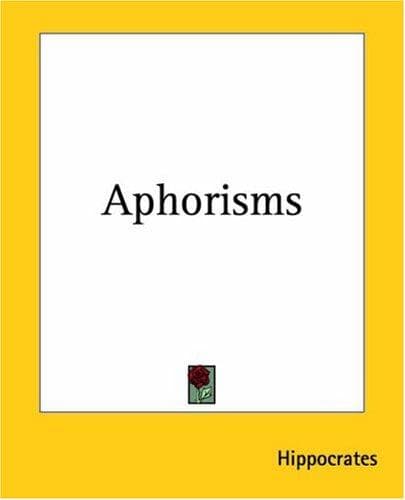Cover image for Aphorisms