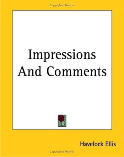 Cover image for Impressions And Comments
