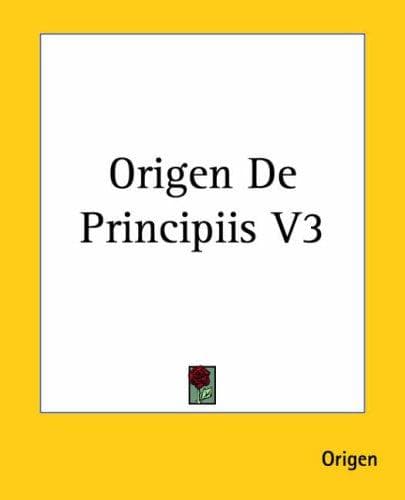 Cover image for Origen De Principiis