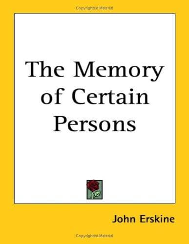 Cover image for The Memory of Certain Persons