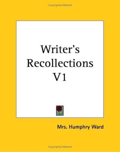 Cover image for Writer's Recollections