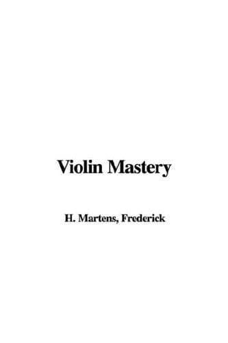 Cover image for Violin Mastery