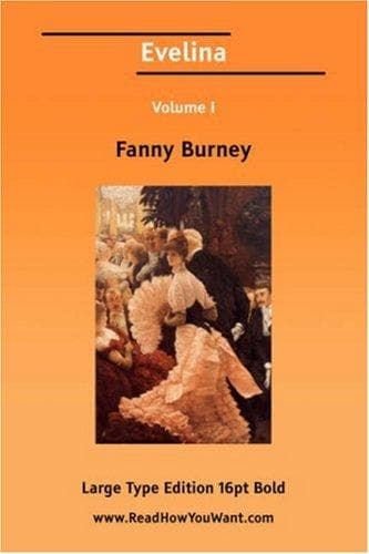 Cover image for Evelina Volume I (Large Print)