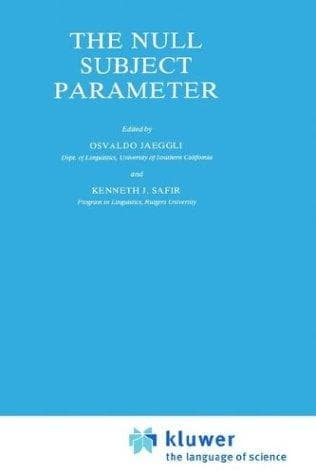 Cover image for The Null Subject Parameter (Studies in Natural Language and Linguistic Theory)