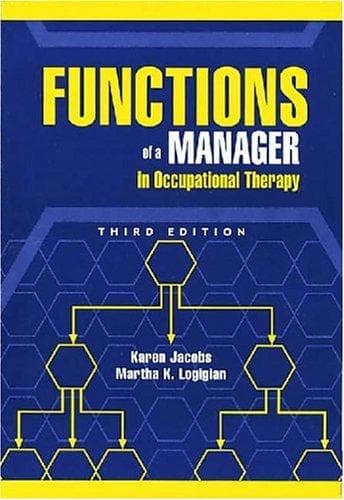 Cover image for Functions Of A Manager In Occupational Therapy