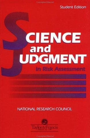Cover image for Science and judgement in risk assessment