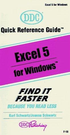 Cover image for Excel 5 for Windows (DDC Quick Reference Guide) (Ddc Quick Reference Guide)