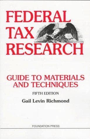 Cover image for Federal tax research