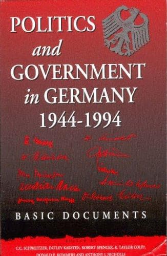 Cover image for Politics and Government in Germany, 1944-1994
