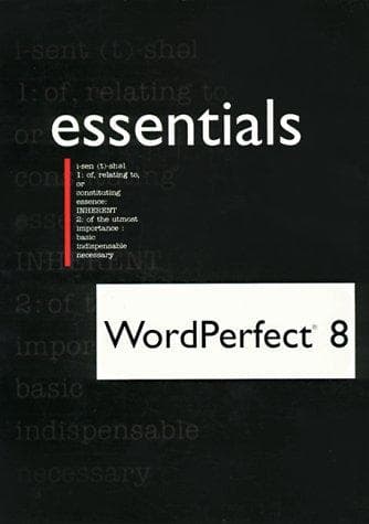Cover image for WordPerfect 8 Essentials (Essentials (Que Paperback))