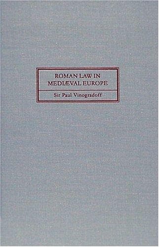Cover image for Roman Law in Mediaeval Europe