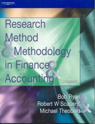 Cover image for Research Methods and Methodology in Finance and Accounting