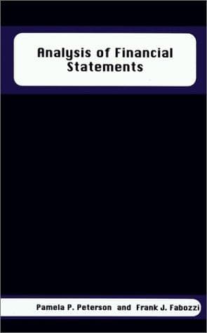 Cover image for Analysis of Financial Statements