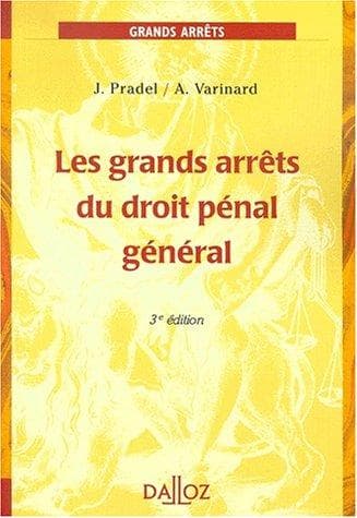 Cover image for Grands arrêts du droit pénal, tome 1