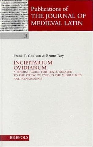 Cover image for Incipitarium Ovidianum (Publications of the Journal of Medieval Latin, 3)