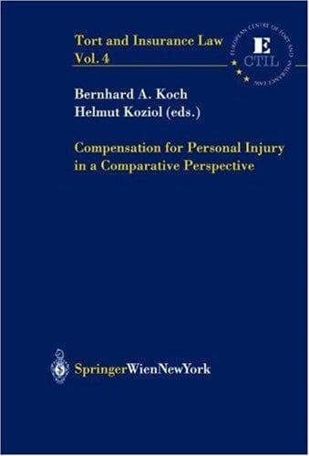 Cover image for Compensation for Personal Injury in a Comparative Perspective