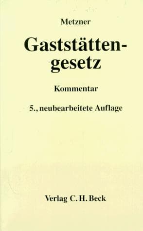 Cover image for Gaststättengesetz