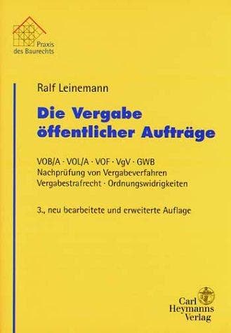 Cover image for Die Vergabe öffentlicher Aufträge.