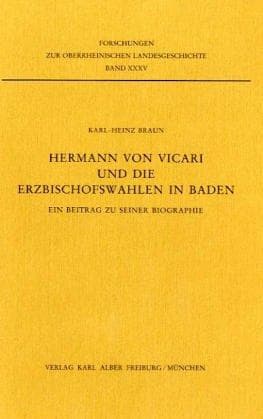 Hermann von Vicari und die Erzbischofswahlen in Baden