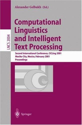 Cover image for Computational Linguistics and Intelligent Text Processing