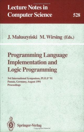 Cover image for Programming Language Implementation and Logic Programming