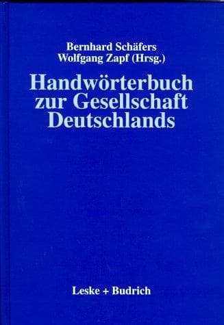 Cover image for Handwörterbuch zur Gesellschaft Deutschlands