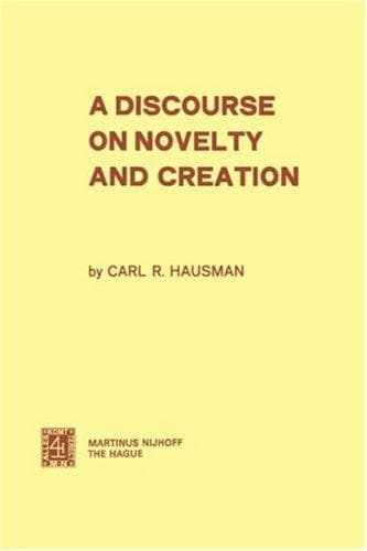 Cover image for A discourse on novelty and creation
