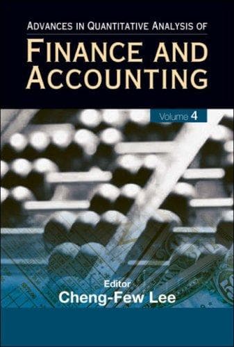 Cover image for Advances in Quantitative Analysis of Finance and Accounting