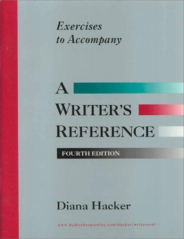 Cover image for Exercises to Accompany a Writers Reference