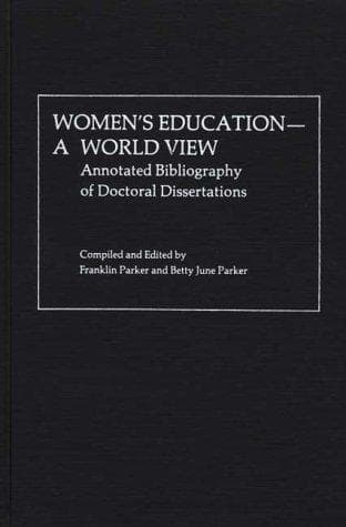 Cover image for Women's education, a world view