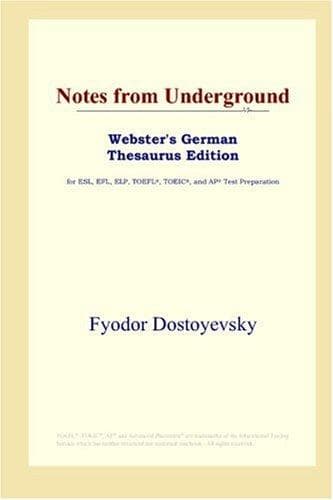 Cover image for Notes from Underground (Webster's German Thesaurus Edition)