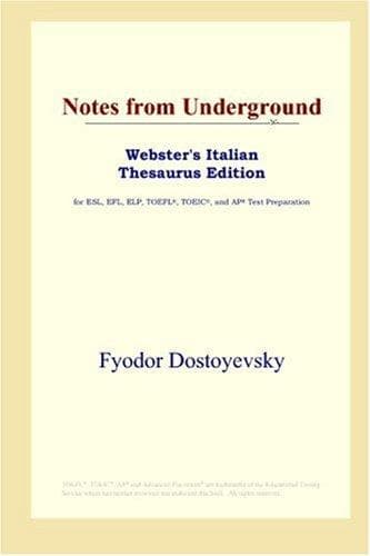 Cover image for Notes from Underground (Webster's Italian Thesaurus Edition)