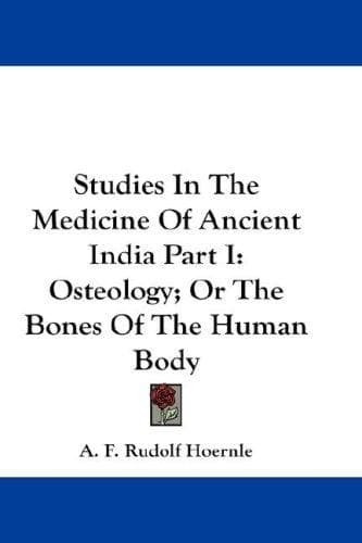Studies In The Medicine Of Ancient India Part I