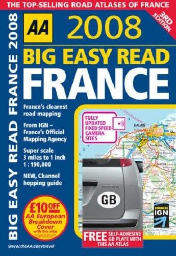 Cover image for AA 2008 Big Easy Read France (AA Atlases)