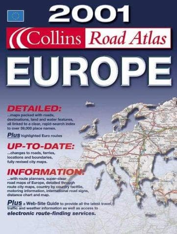 Cover image for Collins Road Atlas, Europe, 2001