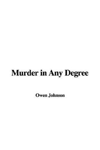 Cover image for Murder in Any Degree