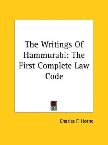 Cover image for The Writings of Hammurabi