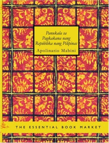 Cover image for Panukala sa Pagkakana nang Repúblika nang Pilipinas (large Print Edition)