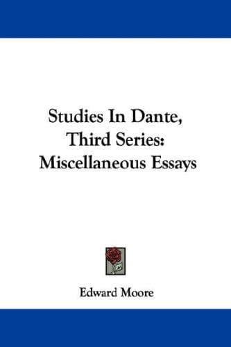 Cover image for Studies In Dante, Third Series