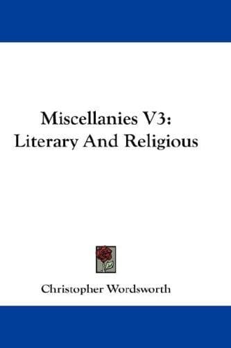 Cover image for Miscellanies V3