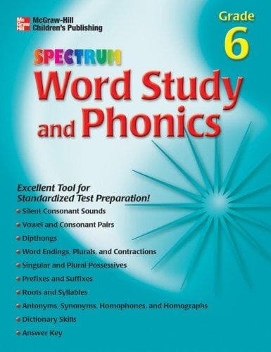 Cover image for Spectrum Word Study and Phonics, Grade 6 (Spectrum)