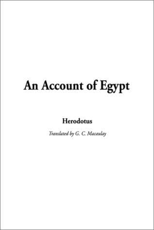 Cover image for An Account of Egypt