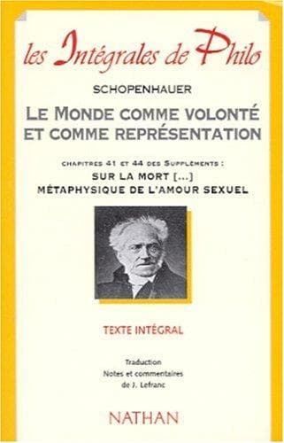 Cover image for Le Monde comme volonté et comme représentation