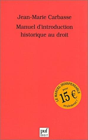 Manuel d'introduction historique au droit